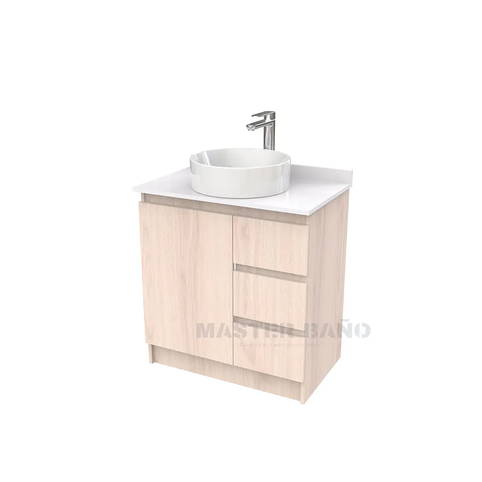 Mueble Vanitorio al piso para lavamanos sobreponer simple de 60 cm M2-630-SPA / Nougat 1