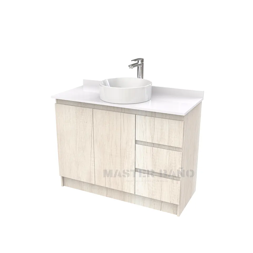 Mueble Vanitorio al piso para lavamanos sobreponer simple de 90 cm M2-930-SPA / Toscana 1