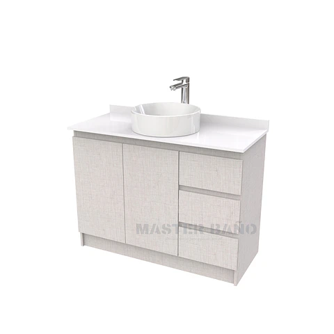 Mueble Vanitorio al piso para lavamanos sobreponer simple de 90 cm M2-930-SPA / Giorno