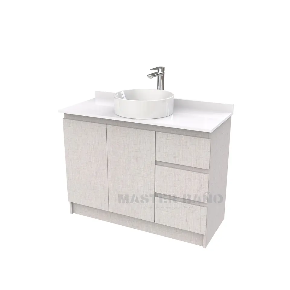 Mueble Vanitorio al piso para lavamanos sobreponer simple de 90 cm M2-930-SPA / Giorno 1