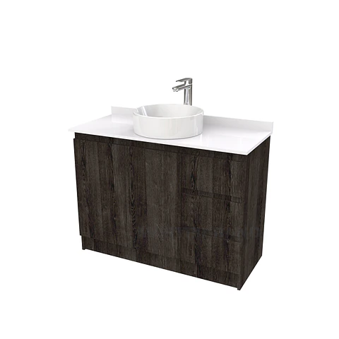 Mueble Vanitorio al piso para lavamanos sobreponer simple de 90 cm M2-930-SPA / Espresso