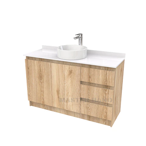 Mueble Vanitorio al piso para lavamanos sobreponer simple de 120 cm M2-1230-SPA / Cava