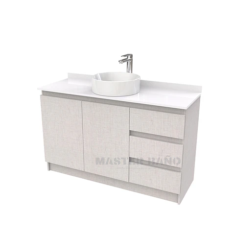 Mueble Vanitorio al piso para lavamanos sobreponer simple de 120 cm M2-1230-SPA / Giorno