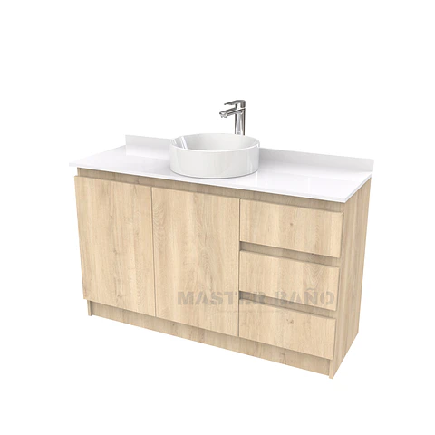 Mueble Vanitorio al piso para lavamanos sobreponer simple de 120 cm M2-1230-SPA / Jerez