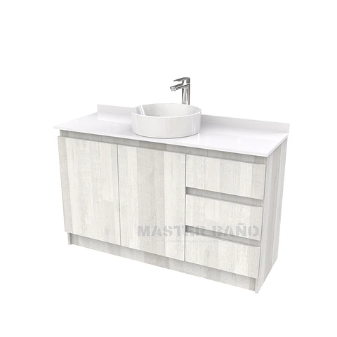 Mueble Vanitorio al piso para lavamanos sobreponer simple de 120 cm M2-1230-SPA / Legno