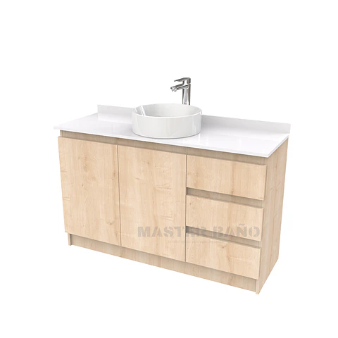 Mueble Vanitorio al piso para lavamanos sobreponer simple de 120 cm M2-1230-SPA / Rustico