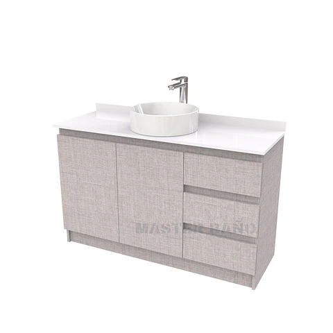 Mueble Vanitorio al piso para lavamanos sobreponer simple de 140 cm M2-1430-SPA / Giorno