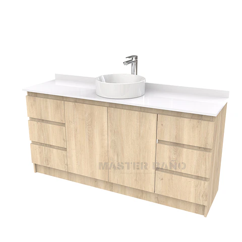 Mueble Vanitorio al piso para lavamanos sobreponer simple de 180 cm M2-1830-SPA / Jerez