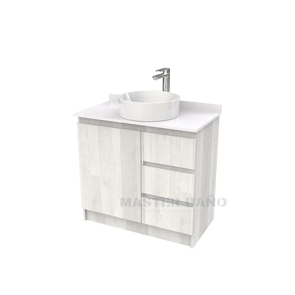 Mueble Vanitorio al piso para lavamanos sobreponer simple de 70 cm M2-730-SPA / Legno 1