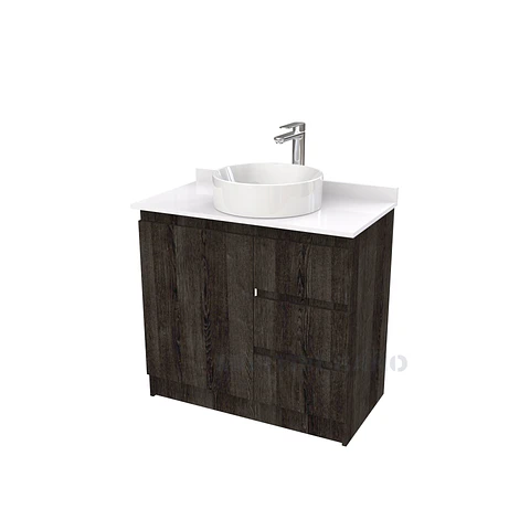 Mueble Vanitorio al piso para lavamanos sobreponer simple de 70 cm M2-730-SPA / Espresso