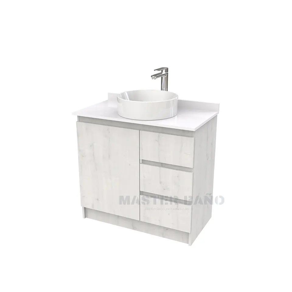 Mueble Vanitorio al piso para lavamanos sobreponer simple de 70 cm M2-730-SPA / Alaska 1