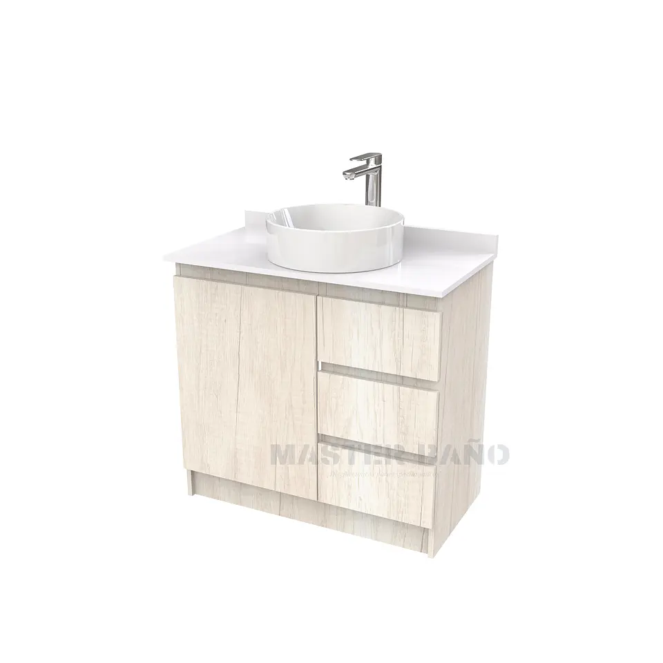 Mueble Vanitorio al piso para lavamanos sobreponer simple de 80 cm M2-830-SPA / Toscana 1