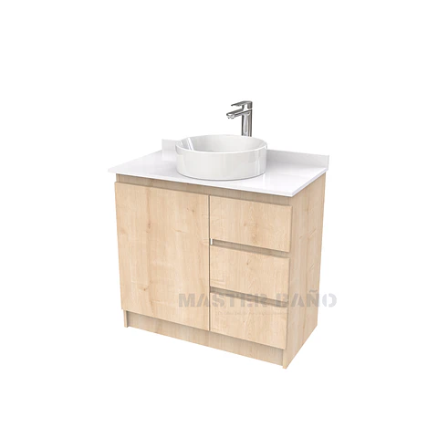 Mueble Vanitorio al piso para lavamanos sobreponer simple de 80 cm M2-830-SPA / Rustico