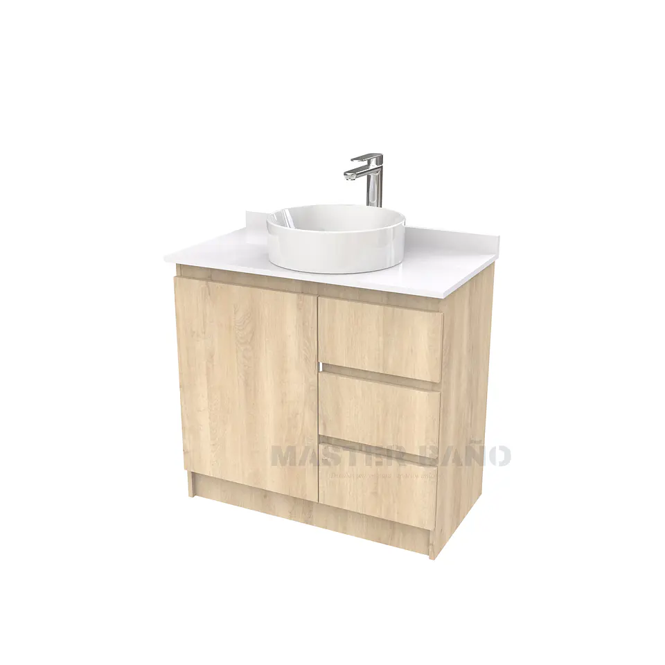 Mueble Vanitorio al piso para lavamanos sobreponer simple de 80 cm M2-830-SPA / Jerez 1