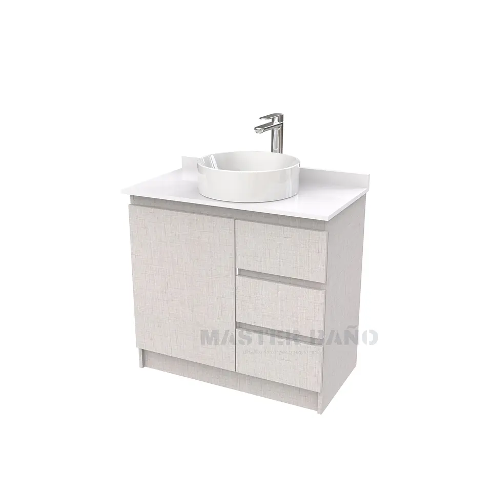 Mueble Vanitorio al piso para lavamanos sobreponer simple de 80 cm M2-830-SPA / Giorno 1