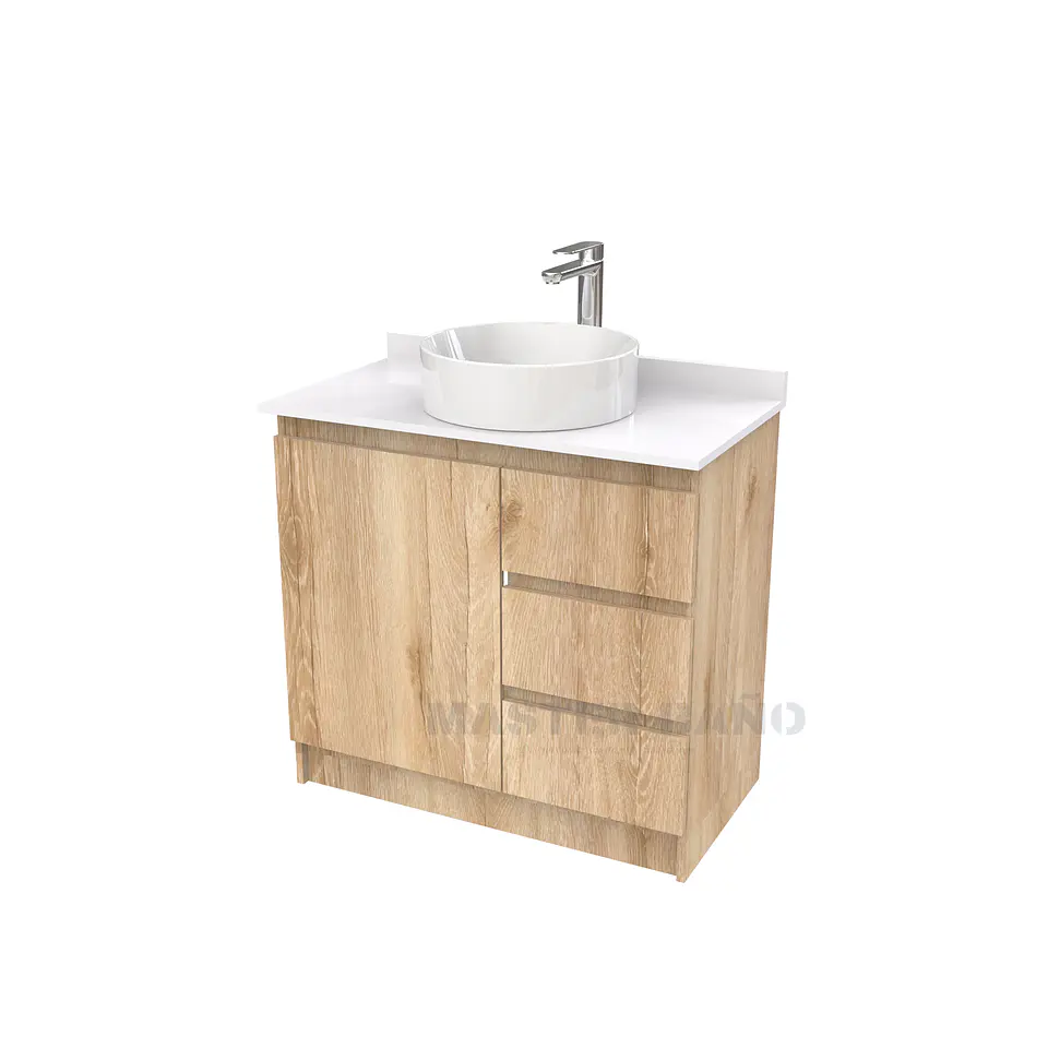 Mueble Vanitorio al piso para lavamanos sobreponer simple de 80 cm M2-830-SPA / Cava 1