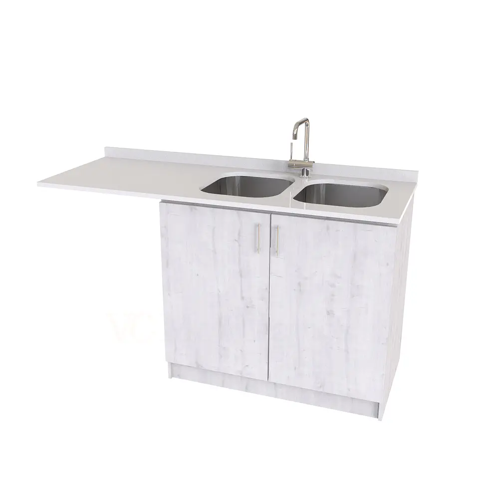 Mueble lavaplatos Doble con espacio para lavavajillas / MLI- 1630-D / Alaska 1
