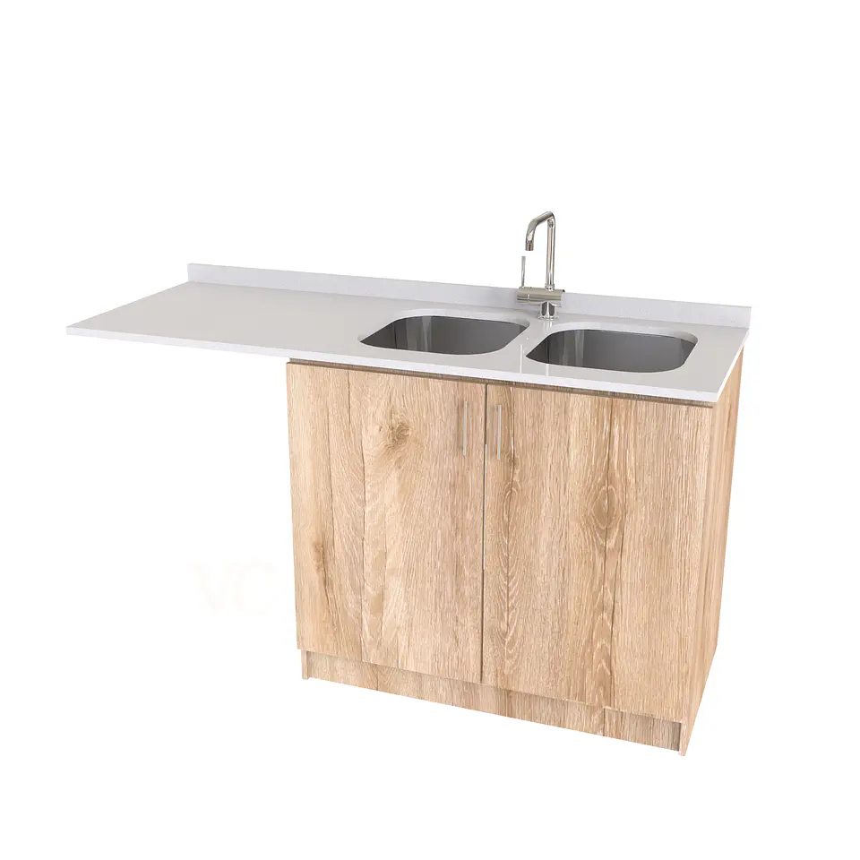 Mueble lavaplatos Doble con espacio para lavavajillas / MLI- 1630-D / Cava 1