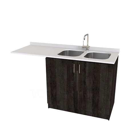 Mueble lavaplatos Doble con espacio para lavavajillas / MLI- 1630-D / Espresso