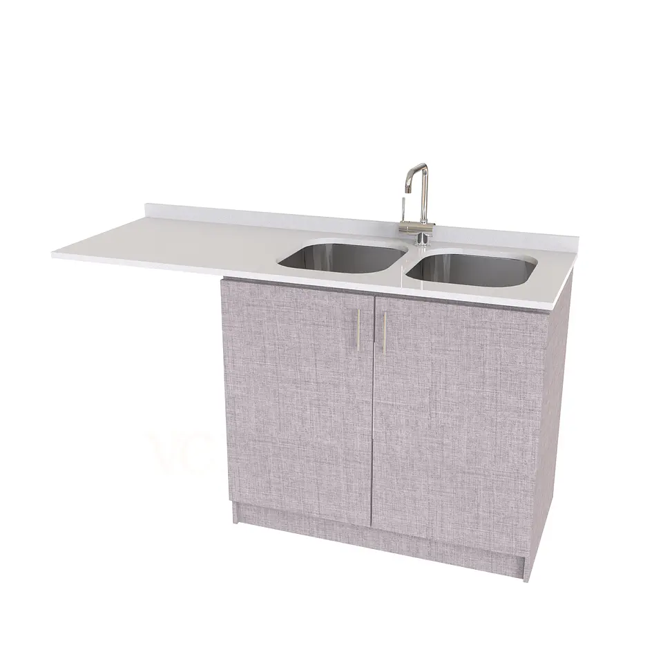 Mueble lavaplatos Doble con espacio para lavavajillas / MLI- 1630-D / Notte 1