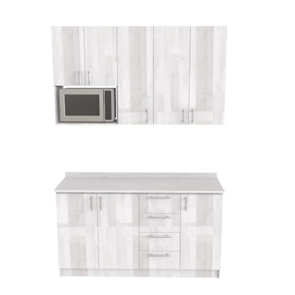 Kit de muebles para cocina  de 160cm / KT2 / Cuarzo / Legno 1