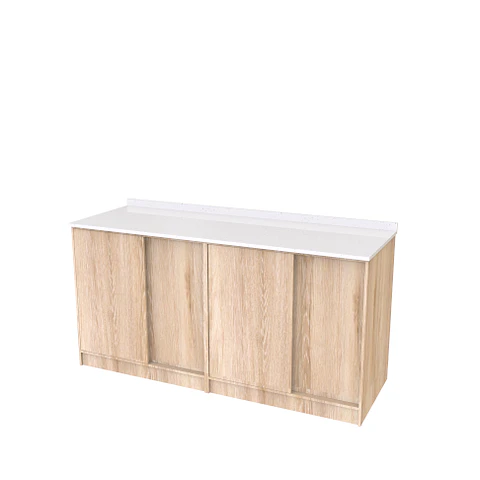 Mueble meson  de 200cm / Cuarzo blanco Galaxys  / Cava
