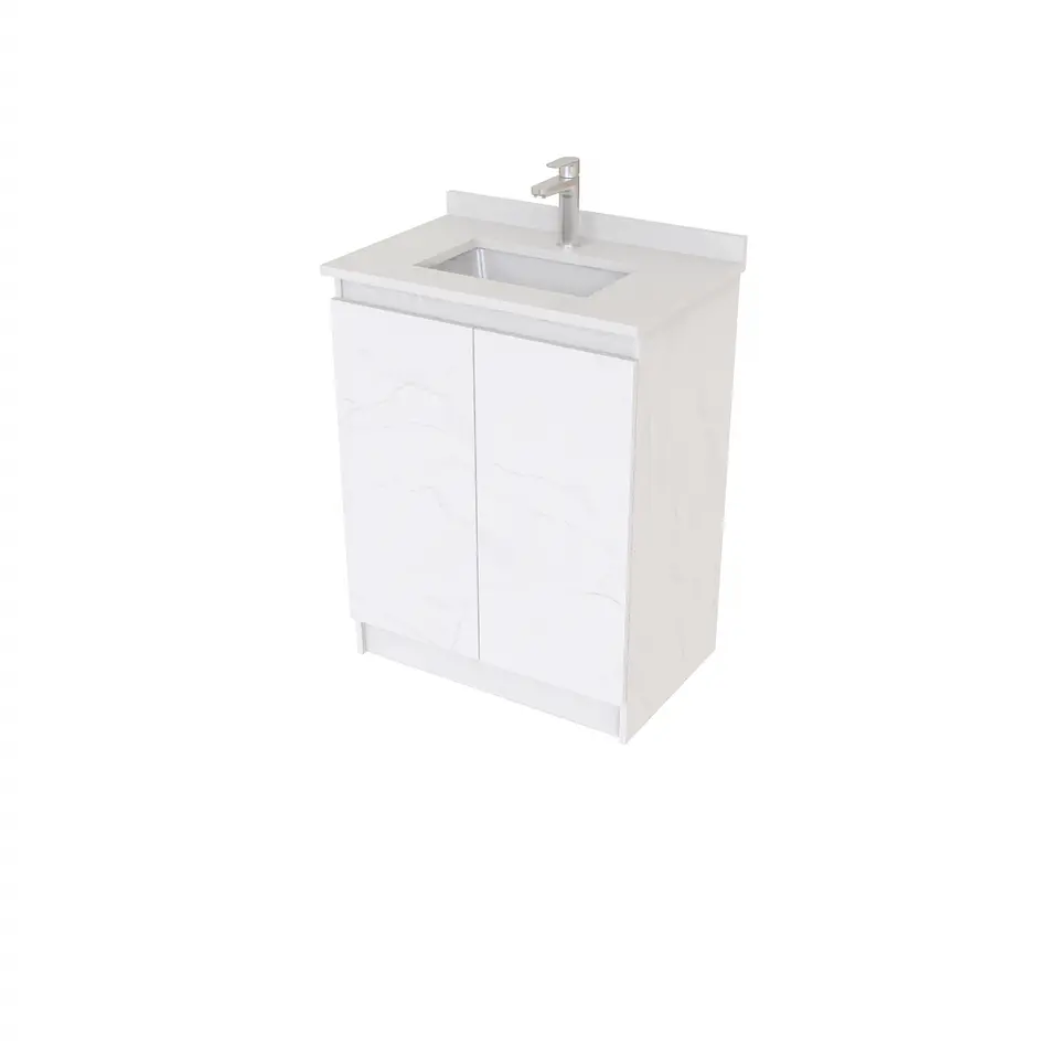 Mueble Vanitorio al piso pcon cubierta de cuarzo de 70 cm M0-730-SPA / Marmara  1