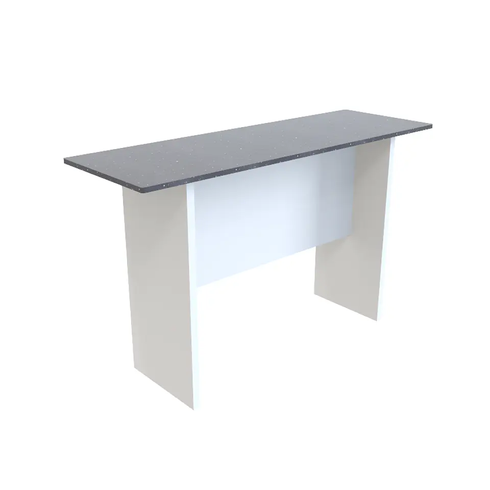 Mueble isla con cubierta de cuarzo negro galaxys de 150cm / MIS-150 / Blanco  1