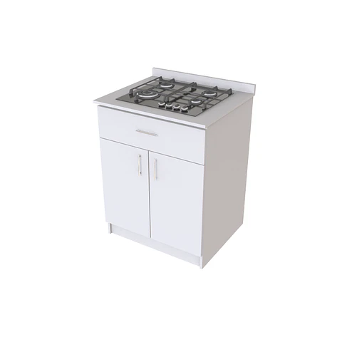 Mueble meson con cubierta de cuarzo de 70 cm / ME2-730 / Blanco