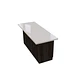Mueble isla con cubierta de cuarzo Blanco galaxys de 160cm / MIS-160 / espresso - Miniatura 3