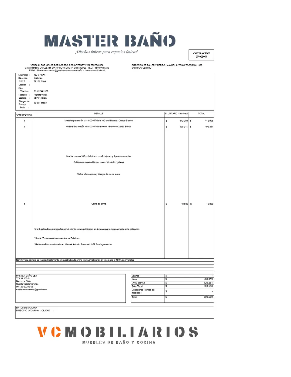  COTIZACIÓN N° 01069 1