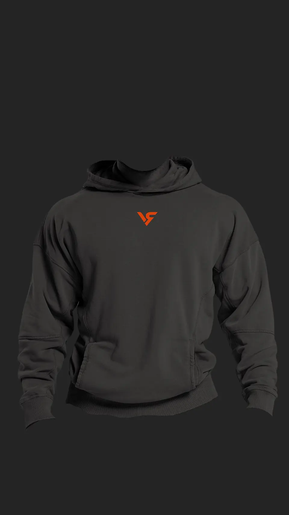 BLACK/DARK GRAY HOODIE OVERSIZE - VARGRAV LIFTHING CLUB 5