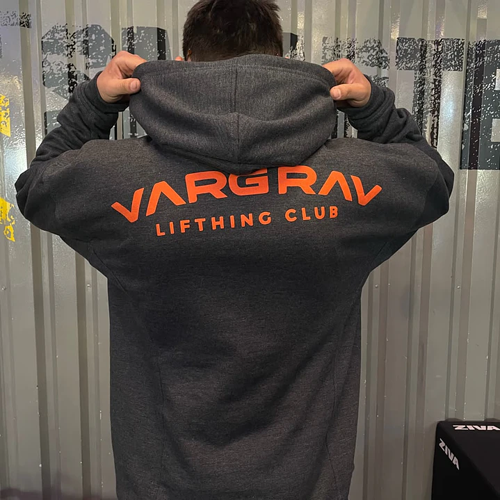 BLACK/DARK GRAY HOODIE OVERSIZE - VARGRAV LIFTHING CLUB 2