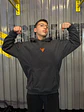 BLACK/DARK GRAY HOODIE OVERSIZE - VARGRAV LIFTHING CLUB - Miniatura 4