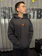 BLACK/DARK GRAY HOODIE OVERSIZE - VARGRAV LIFTHING CLUB - Miniatura 6