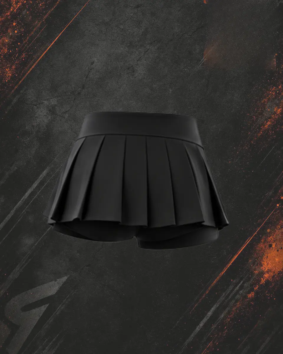 Falda short negra — VALKYR PLEATED SKORT 2