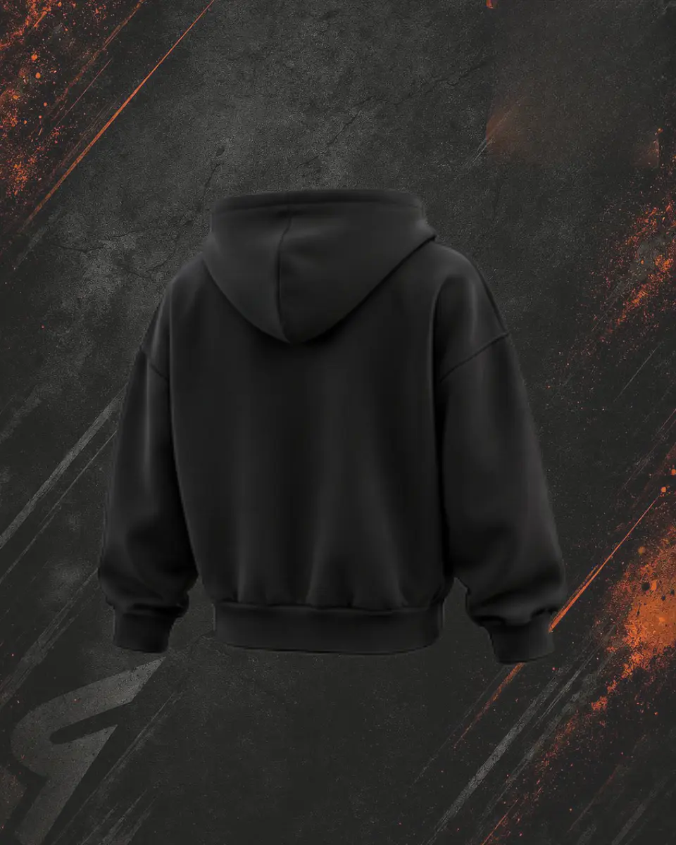  ⁠Sudadera negra unisex — TITAN HOODIE 2