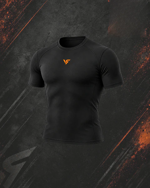 Compresión manga corta hombre — BLACK SHIRT COMPRESS V.3