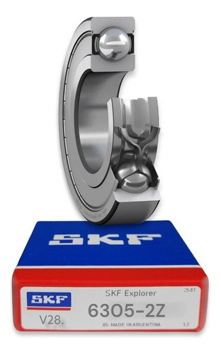 Rodamiento 6305-2z -skf Rígido De Bolas Medidas: 25x62x17 Mm 1