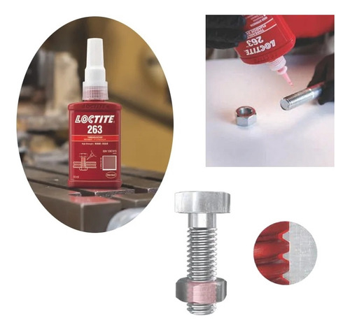 Trabador De Tornillos Loctite 263 Alta Resistencia 50 Ml 4