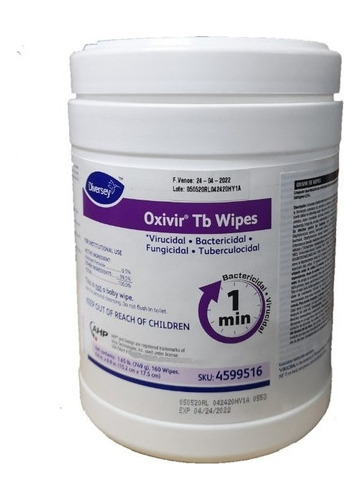 Toallitas Desinfectantes Hospitalario Oxivir Tb Wipes 160 Un 5