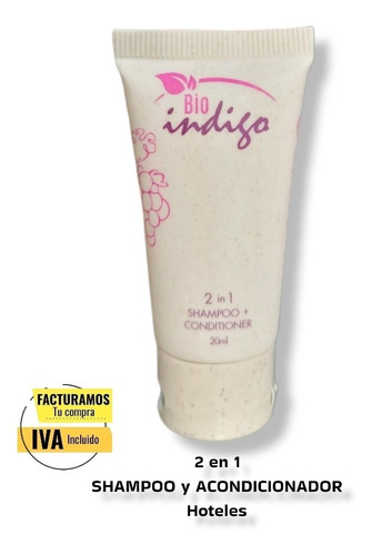 Shampoo + Acondicionador 2en1 Hotel 300 Unidades 20 Ml C/u 1