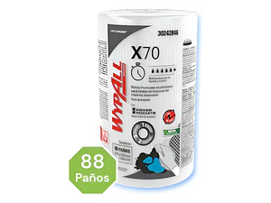Paño Wypall X70 Rollo De 88 Paños Regular Roll