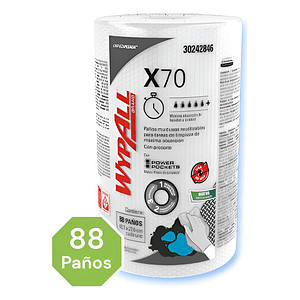 Paño Wypall X70 Rollo De 88 Paños Regular Roll