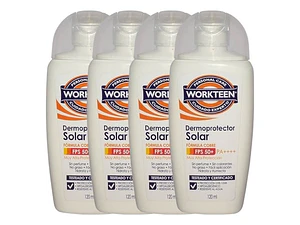 Protector Solar Factor 50+ 4 Unidades De 120ml C/u  Workteen