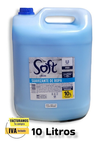 Soft 10 Lts. Suavizante Ropa Profesional, Lavandería Y Hogar 1