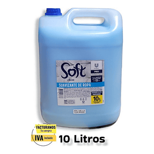 Soft 10 Lts. Suavizante Ropa Profesional, Lavandería Y Hogar