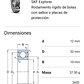 Rodamiento 6201 -2z  Rígido De Bolas Skf Medidas 12x32x10 Mm - Miniatura 2