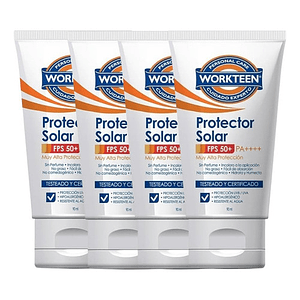 Protector Solar Factor 50+ 4 Unidades De 90ml C/u -workteen