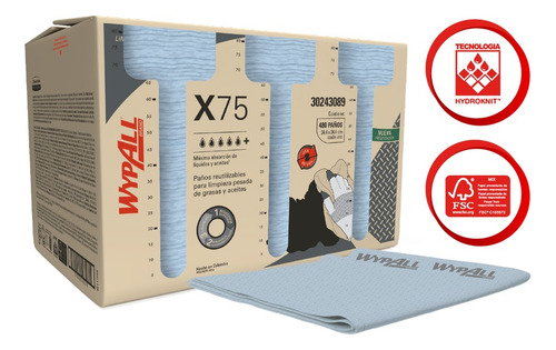 Paños De Limpieza Wypall Fuerzamax 480 Unidades X Caja 2